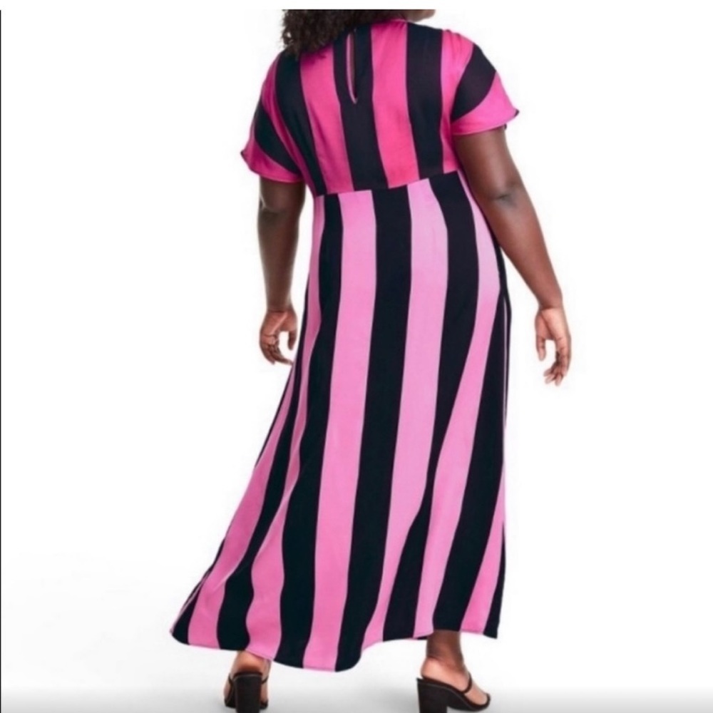 CHRISTOPHER JOHN ROGERS + Target ~ Pink & Black Striped Maxi Dress ~ Size 0 - Picture 9 of 16